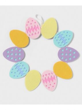 NEW Spritz Target Easter Egg Felt Wreath Pastel Spring